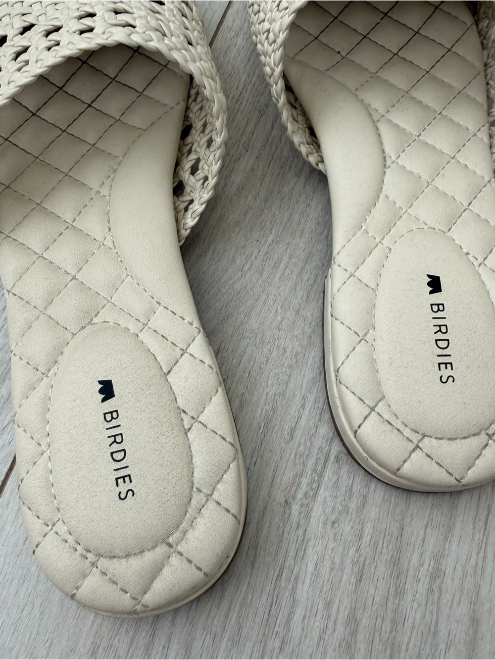 Birdies Cream Woven Pointed Slip-On Mules - Picture 4 of 6